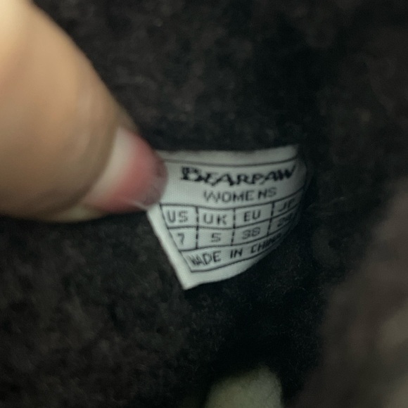 Bearpaw Women’s Quilted Suede Sheepskin Boots – Brown Size 7(B26) - Picture 5 of 7